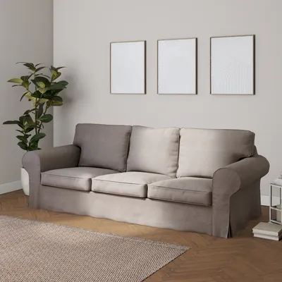 Produktbild von Dekoria Bezug für Ektorp 3-Sitzer Schlafsofa, ALTES Modell, beige-grau, Sofahusse Ektorp 3-Sitzer Schlafsofa