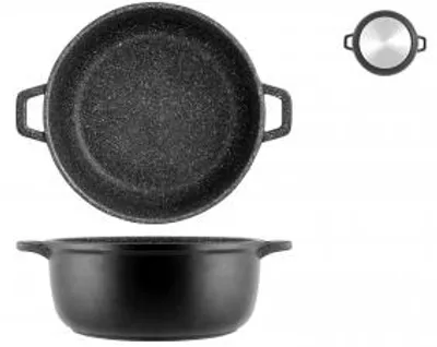 Immagine prodotto di H&H Casseruola Antiaderente Pietra Fondo Induzione Cm28