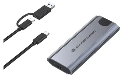 Produktbild von Conceptronic DANTE05G M.2 NVMe SSD-Gehäuse USB 3.2 Gen 2, SSD-Gehäuse, M.2, M.2, 10 Gbit/s, USB Anschluss, Grau