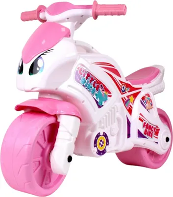 A toy motorcycle for children.
