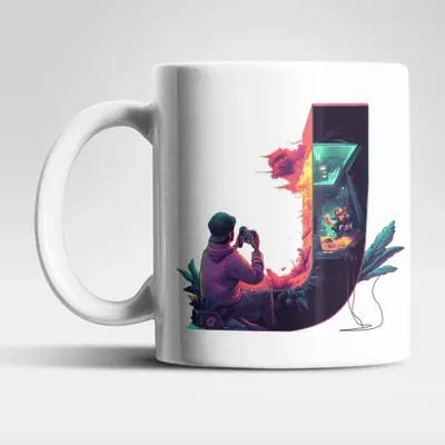 Produktbild von Name A bis Z Gamer Spieler Zocker Kaffeetasse Teetasse Tasse Geschenkidee – J
