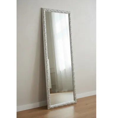 Immagine prodotto di MO.WA specchio specchio da parete moderno argento a figura intera 55x145 cornice in legno classico camera da letto corridoio poltrona specchio guardaroba specchio medicazione W
