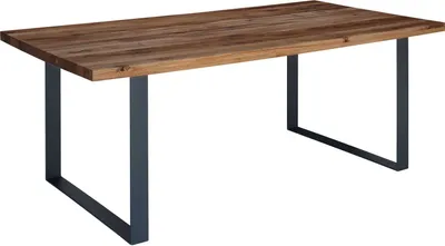 Immagine prodotto di MASSIVMOEBEL24 | tavolo da pranzo in legno di Quercia Selvatica/ Cerro 160x90x76 tabacco marrone oliato MONTREUX #313