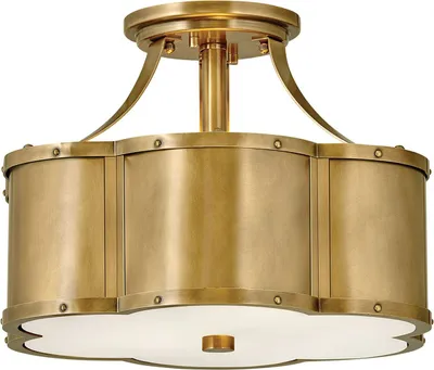 Immagine prodotto di Plafoniera in metallo E27 in ottone antico Plafoniera a 2 luci dal design vintage