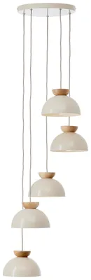 Produktbild von BRILLIANT Pendelleuchte Nalam Moderne mit 5 höhenverstellbaren Schirmen, skandinavisch