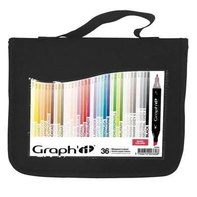 Produktbild von Set 36 ​​wasserbasierten Doppelspitze Marker - Graph O