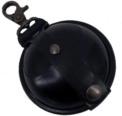 Produktbild von Schlüsselanhänger / Kleingeldbörse groß Sattelleder 9cm schwarz