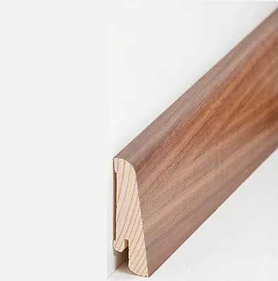 Produktbild von Sockelleiste Echtholzfurnier 20 x 58 x 2500 mm Nussbaum Echtholzfurnier Fußleiste furniert by PROVISTON 2.5 Meter | 1 Stück
