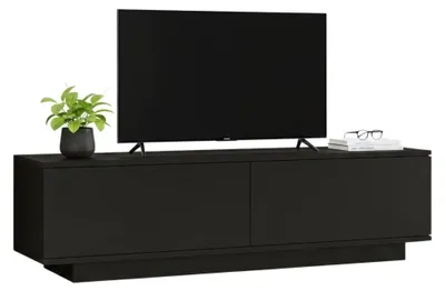 Produktbild von Fernsehschrank Zaur, Ständer für Wohnzimmerfernseher, Niedriges Wohnzimmer-Sideboard, TV-Ständerbasis, 140x36h38 cm, Schwarz