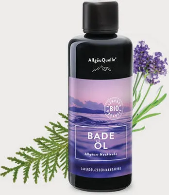 Produktbild von Bio Badeöl Allgäuer Nachtruhe Badezusatz mit Lavendel, Zeder und Mandarine