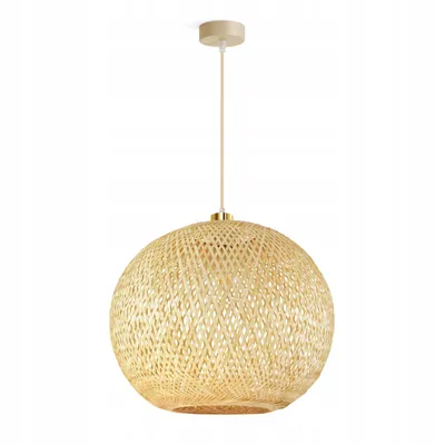 Produktbild von Luxolar LED Pendelleuchte E27 Rattan Boho Beige/Grau - Verstellbar Hängelampe für Schlafzimmer, Küche über Esstisch Wohnzimmer modern