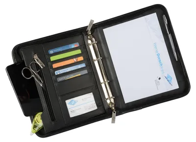 Produktbild von Wedo 58 5101, Leder, Nylon, Schwarz, A5, 2 Taschen, Visitenkarte, 263 mm