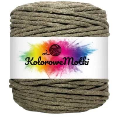 Produktbild von Makramee Garn Khaki 5mm 50m | Naturliche Stark, Baumwollgarn, Baumwollschnur, Perfekt für Basteln