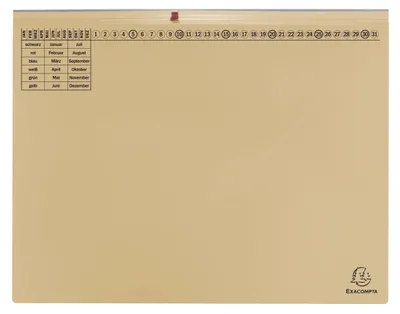 Obrázek produktu pro Exacompta 370422B 25 Exacompta Hängehefter Exaflex Karton chamois 2 x kaufmännische Heftung