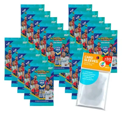 Produktbild von Bundle mit FIFA 365 Adrenalyn XL 2027 Trading Cards - 20 Booster + exklusive collect-it Hüllen