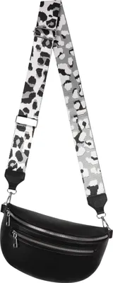 Produktbild von Bauchtasche Umhängetasche Crossbody-Bag Hüfttasche Kunstleder Italy-Design BLACK