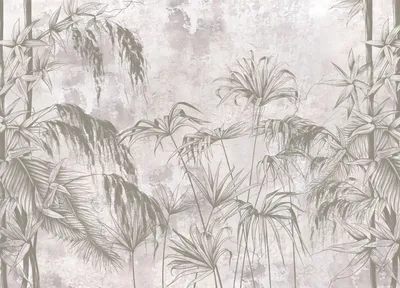 Obrázok produktu pre Sanders & Sanders Tropical Plants Tapeta Grey 270 x 375 cm