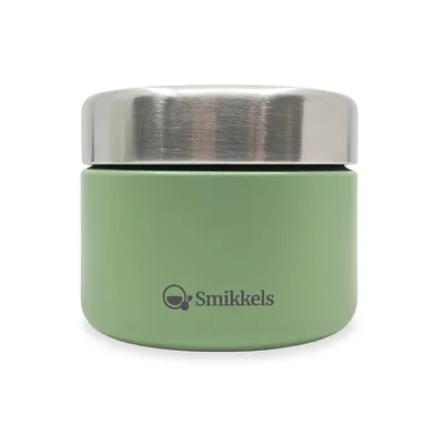 Produktbild von Smikkels Edelstahl Obstbox Kinder 420ml grün - nachhaltige Snackbox Schule