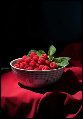 Produktbild von Plakat 68x98cm Himbeerschale
