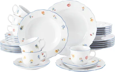 Obrázok produktu pre Seltmann Weiden Sonate Nostalgie Combi Service, 30 ks, Combi Service, Súprava riadu, Porcelánový riad, Tvrdý porcelán, Farebný, 1717238