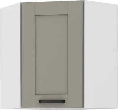 Produktbild von Oberer Eckschrank LAILI – 58x58 cm, hellgrau / weiß