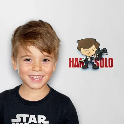 Imagen del producto de Lámpara 3D con efectos de luz de Star Wars, Han Solo, ideal como luz nocturna para niños