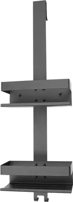 Produktbild von Duschablage - Hängend über der Tür - 2 Ebenen - 304 Edelstahl - Ohne Bohren - Rostfrei - Für Türstärke bis 2 cm - Schwarz