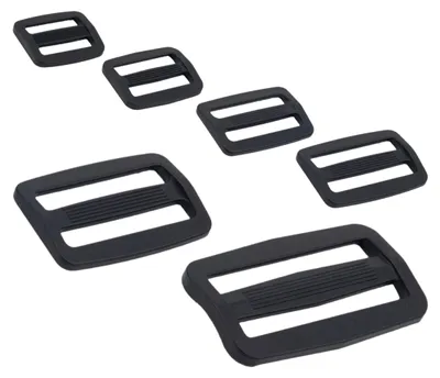 Klemmverschlüsse 38 mm, 10er-Pack, Kunststoff, schwarz