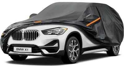 Zdjęcie produktu dla Pokrowiec samochodowy Autoplane, wodoodporny i oddychający, przeznaczony do samochodów BMW X1 (lata produkcji 2009-2025), 7-warstwowy, kolor czarny, zapewniający pełną ochronę