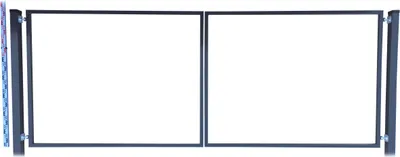 Zdjęcie produktu dla Brama RAMA do sztachet i paneli 150cm grafit RAL7016 + SŁUPKI | sztachety