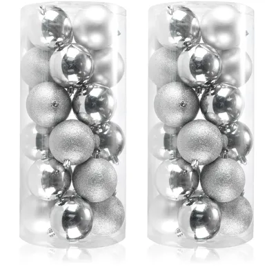 Produktbild von com-four® 48x Weihnachtskugeln, bruchsichere Christbaumkugeln