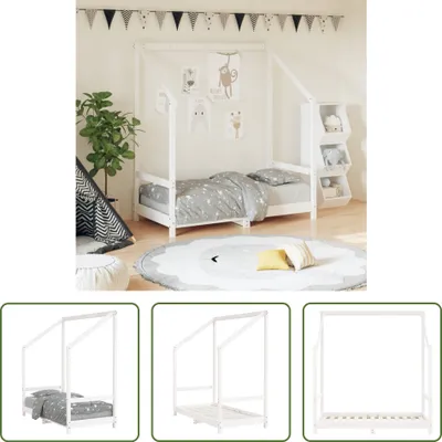 Zdjęcie produktu dla The Living Store Łóżeczko dziecięce białe 70x140 cm lite drewno sosnowe