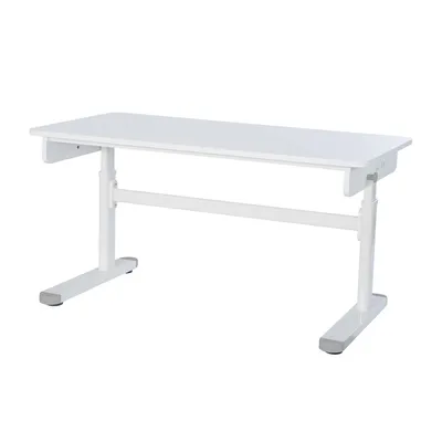 Produktbild von roba Schreibtisch Basic weiß - Höhenverstellbarer Kinderschreibtisch 62-78 cm - Ergonomischer Tisch - Ohne Schublade - 110x60 cm