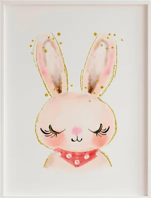 Image de Image Crochetts Coloré Bois MDF 33 x 43 x 2 cm Lapin