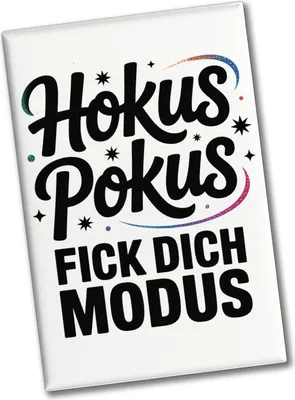 Produktbild von Hokus Pokus Souvenir Magnet mit frechem Spruch
