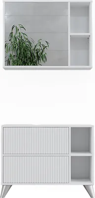 Produktbild von Badmöbel-Set Vicco Leano Weiß 80 cm, Set 1, Model 53258