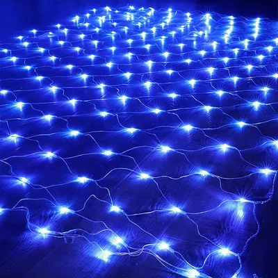 Produktbild von 3x2M 320LEDs Lichternetz 8 Lichtmodi Lichterkette Weihnachten Lichtervorhang Party Garten Deko, Blau