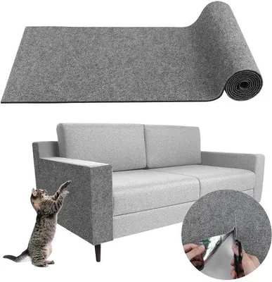 Produktbild von Selbstklebende Krabmatte für Katzen, Krabplatten für Katzenwand, Krabenschutz für Katzenwand, Krabenschutz für Katzenbank, Krabmatte für Katzenwand, DIY (lichtgrau, 40x400cm)