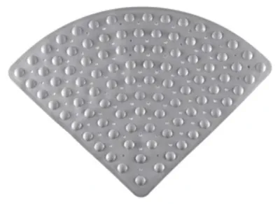 Image de Tapis de douche d'environ 55 x 55 cm, antidérapant, gris