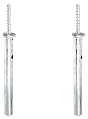 Immagine prodotto di Alberts, 2 supporti per pali, da cementare, lunghezza viti 120 mm, diametro tubo 42 mm, zincati a caldo