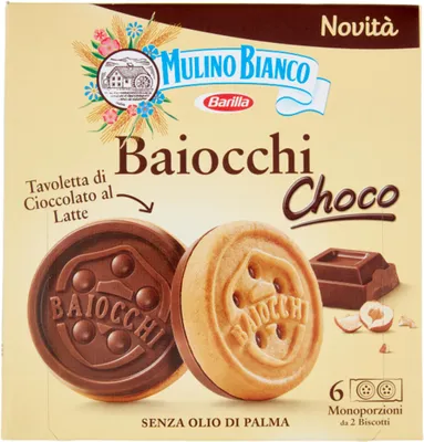 Produktbild von Baiocchi Schoko-Creme gefüllte Kekse 144g - Mulino Bianco