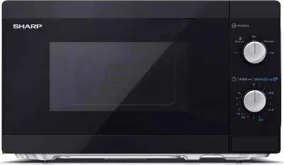 Obrázek produktu pro Sharp YC-MS01E-B, Pracovní deska, Samostatná mikrovlnná trouba, 20 l, 800 W, Vestavěný displej, Otočné
