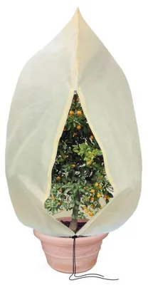 Zdjęcie produktu dla Ochrona roślin na zimę: osłona ochronna z sznurkiem ściągającym, 2 sztuki, 120 x 180 cm, polar