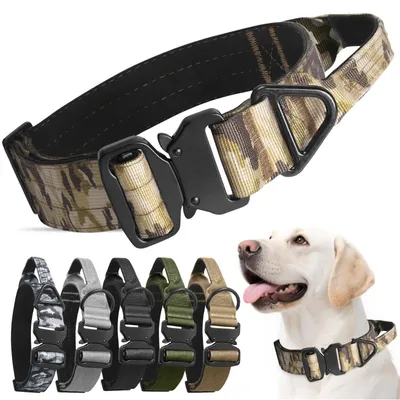 Productafbeelding van Hondenhalsband met Grip en Verstelbare Metallsluiting, Camouflage, L