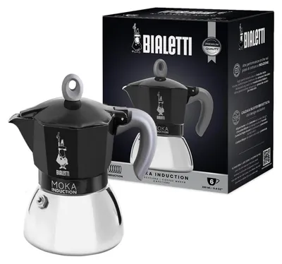 Productafbeelding van Bialetti - Moka Induction, koffiekan, geschikt voor alle soorten fornuizen, 6 kopjes espresso