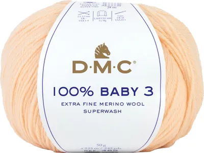 Zdjęcie produktu dla DMC 100% Baby-3 Wool – czysta wełna merynosowa (kolor 134)