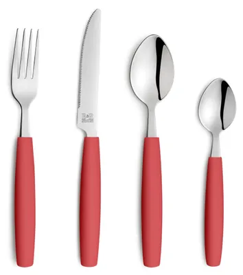Image de Beckmann & Rommerskirchen VALOA, ensemble de couverts pour 4 personnes, 16 pièces, couleur rouge