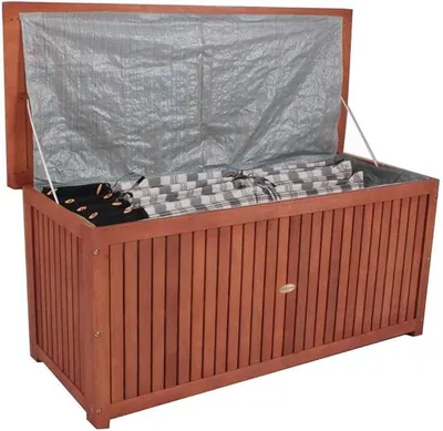 Image de Coffre de rangement en bois d'acacia / 120x58x55 cm