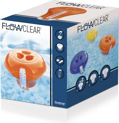 Zdjęcie produktu dla Bestway 58209, Dozownik chloru / bromu, Niebieski, Pomarańczowy, Żółty, °C, °F, 18,5 cm, 375 g, Pudełko