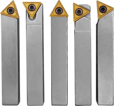 Produktbild von PAULIMOT Drehmeißel-Set mit Wendeplatten, vernickelt, 10 mm, 5-teilig